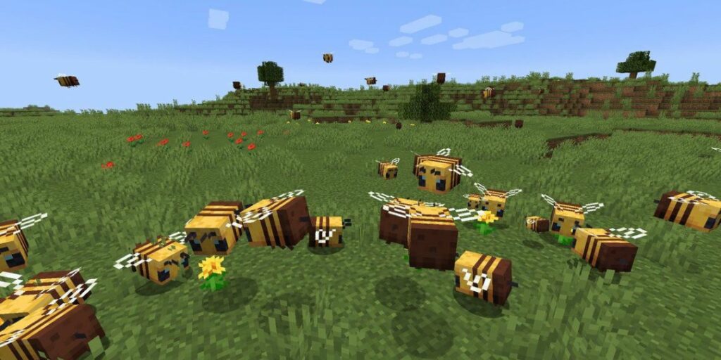 Killing Bees in Minecraft